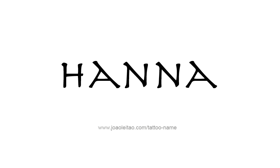 Tattoo Design Name Hanna   