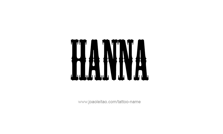 Tattoo Design Name Hanna   