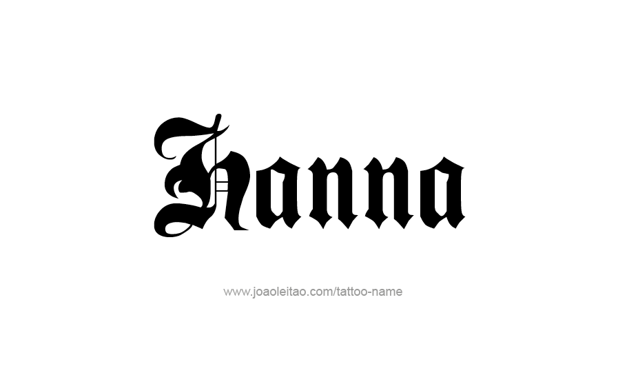 Tattoo Design Name Hanna   