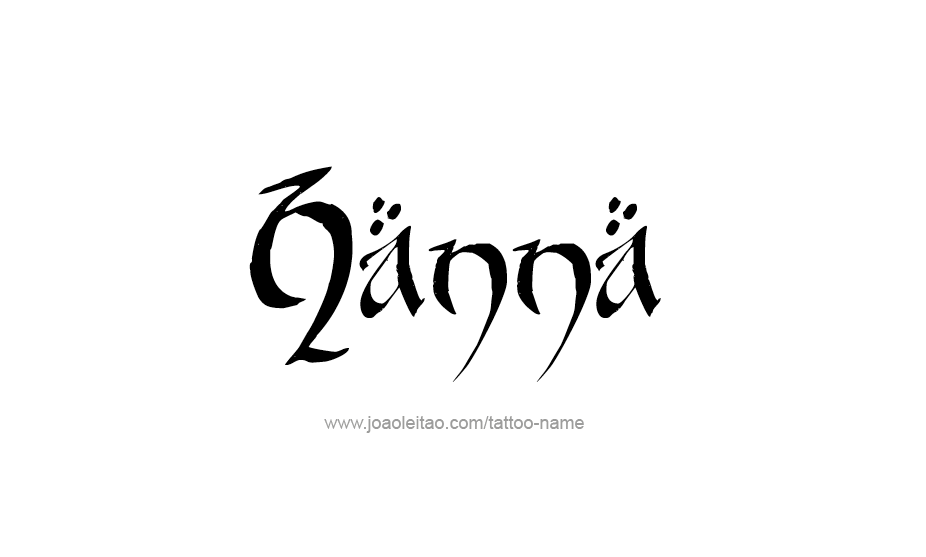 Tattoo Design Name Hanna   