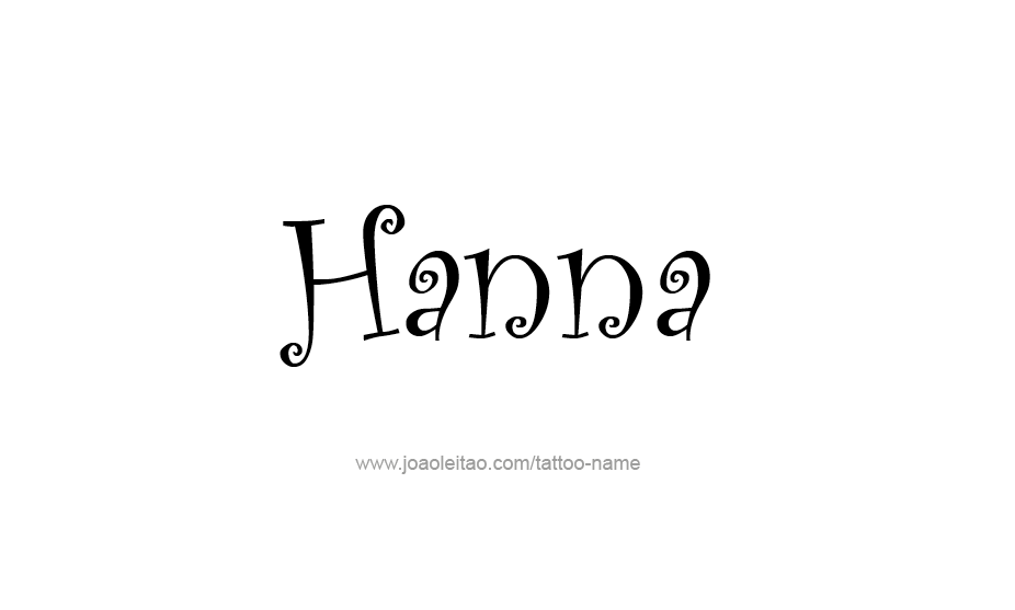 Tattoo Design Name Hanna   