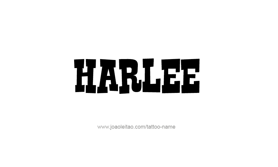 Tattoo Design Name Harlee   