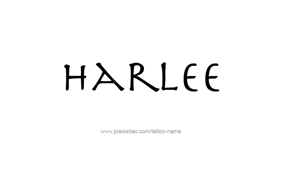 Tattoo Design Name Harlee   