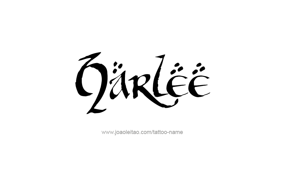 Tattoo Design Name Harlee   