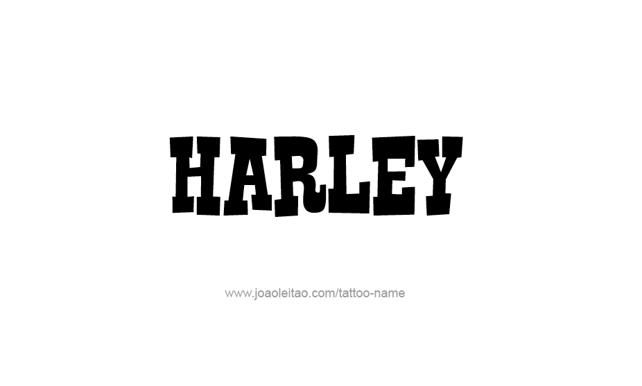 Tattoo Design Name Harley   