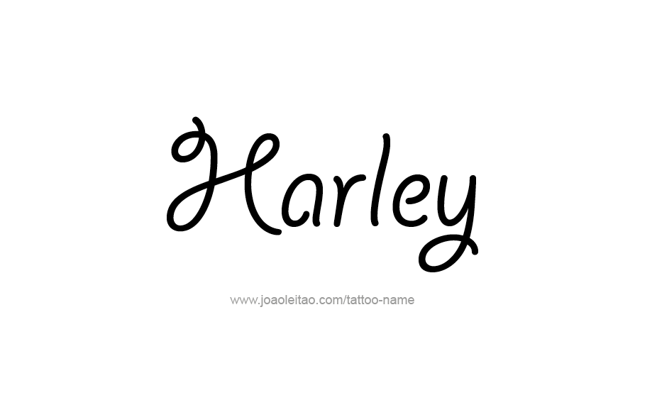 Tattoo Design Name Harley   