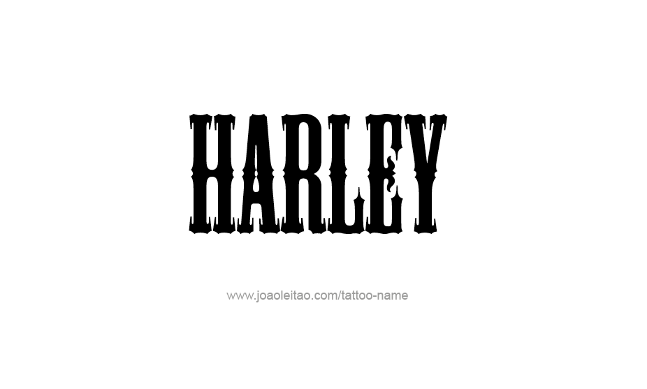 Tattoo Design Name Harley   