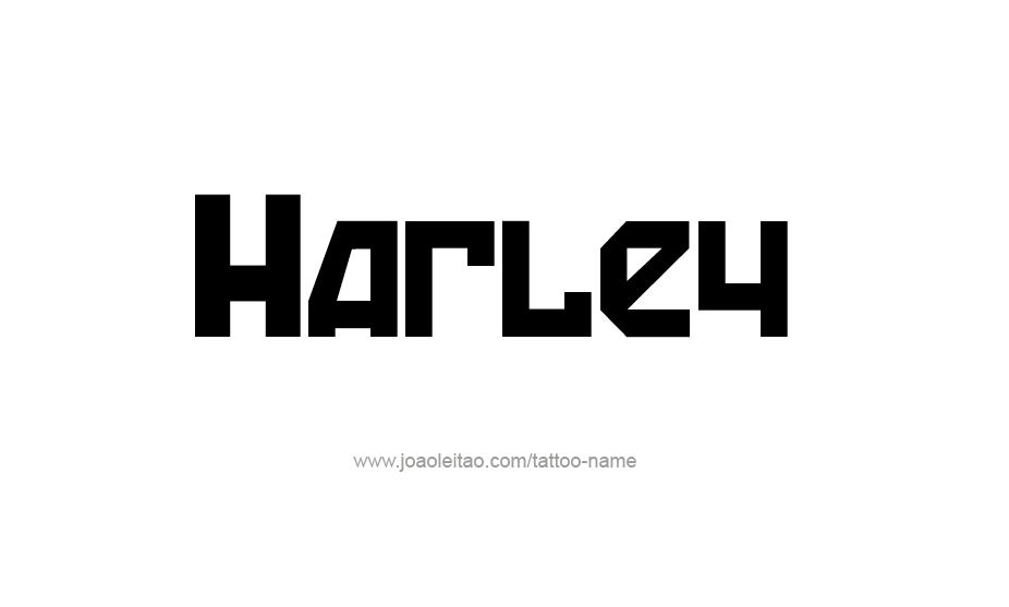 Tattoo Design Name Harley   