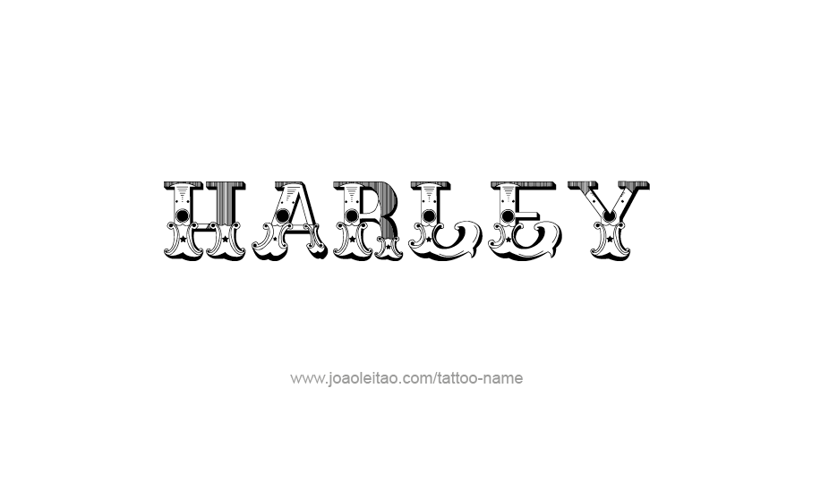 Tattoo Design Name Harley   