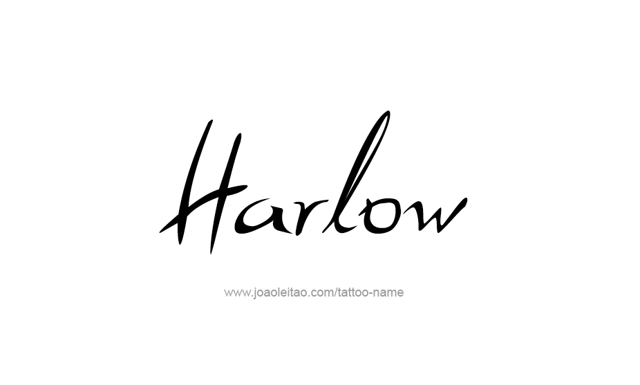 Tattoo Design Name Harlow   