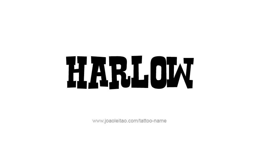 Tattoo Design Name Harlow   