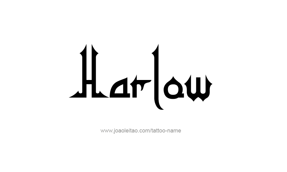 Tattoo Design Name Harlow   