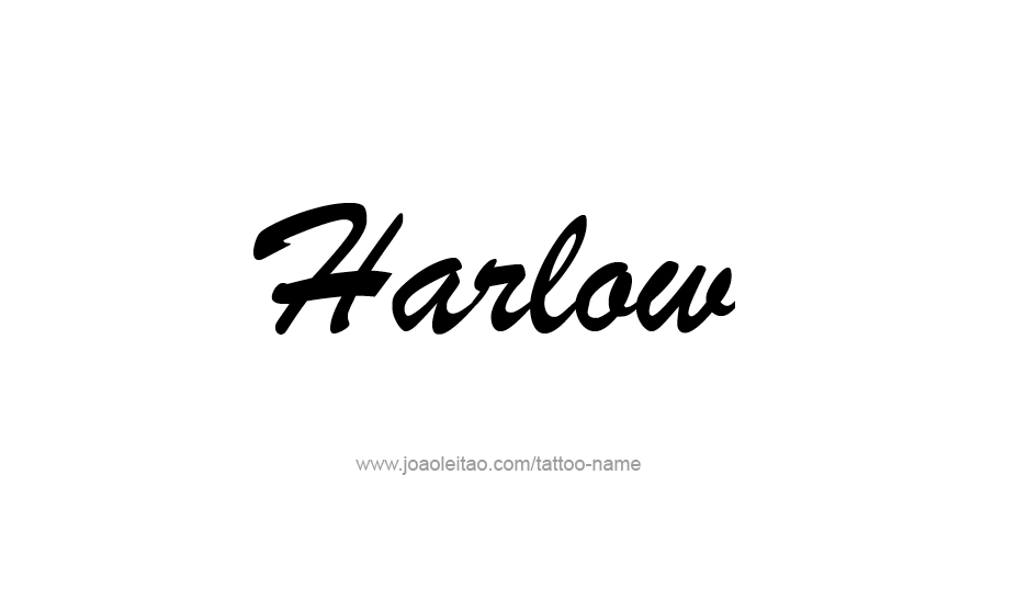 Tattoo Design Name Harlow   