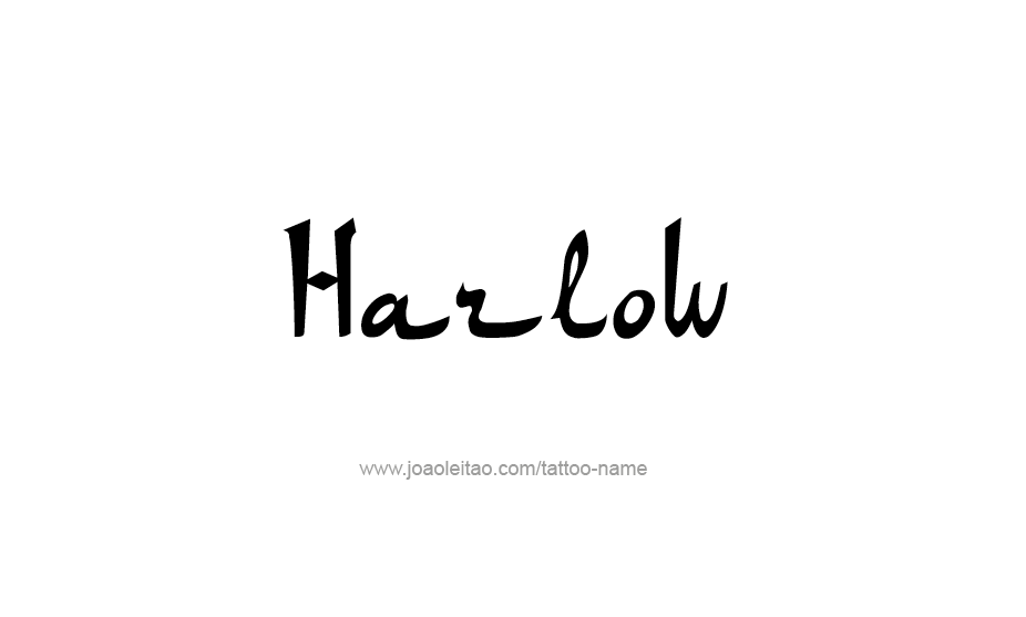 Tattoo Design Name Harlow   