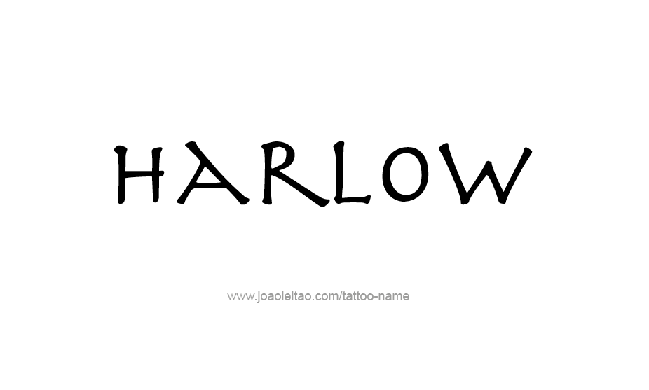 Tattoo Design Name Harlow   