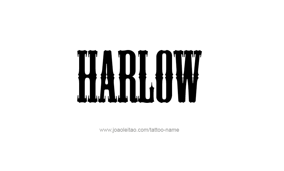 Tattoo Design Name Harlow   