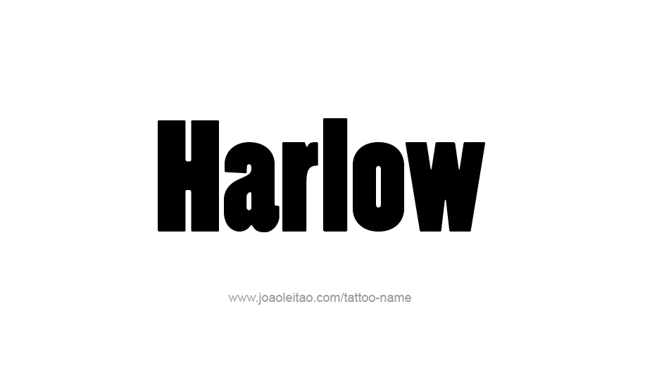 Tattoo Design Name Harlow   