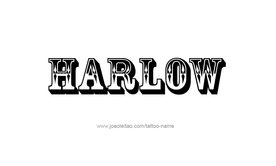 Tattoo Design Name Harlow   