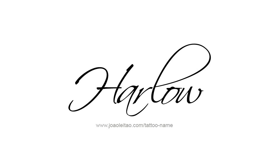 Tattoo Design Name Harlow   