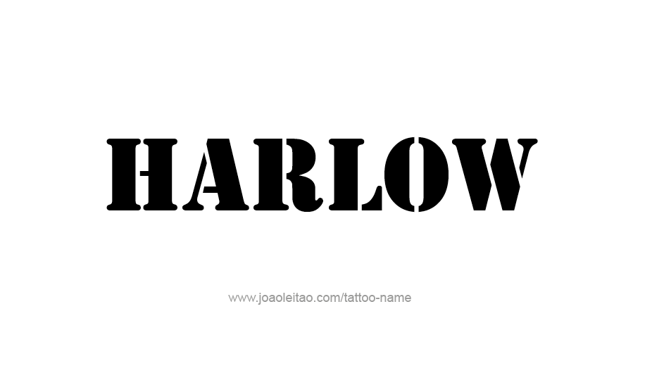 Tattoo Design Name Harlow   