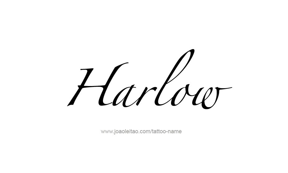 Tattoo Design Name Harlow   