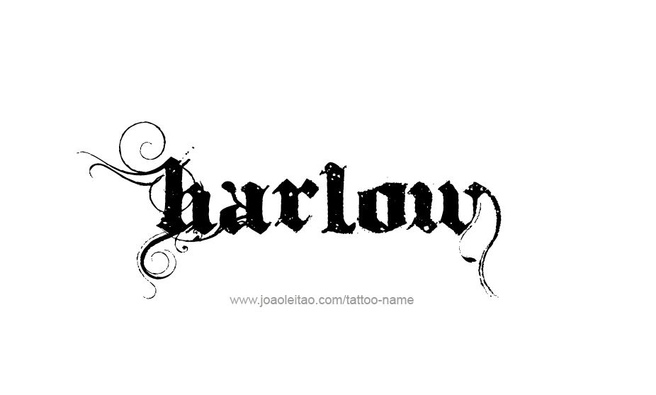 Tattoo Design Name Harlow   