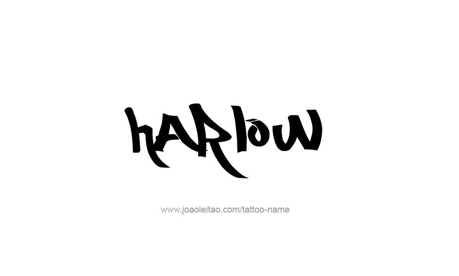 Tattoo Design Name Harlow   