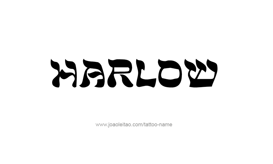 Tattoo Design Name Harlow   