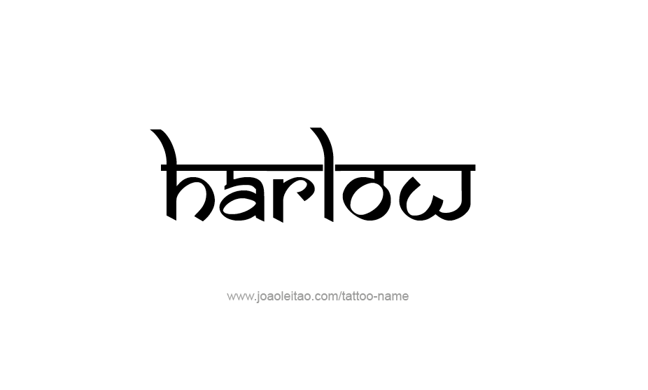 Tattoo Design Name Harlow   