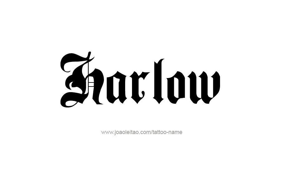 Tattoo Design Name Harlow   