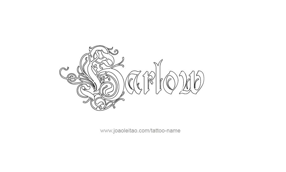 Tattoo Design Name Harlow   