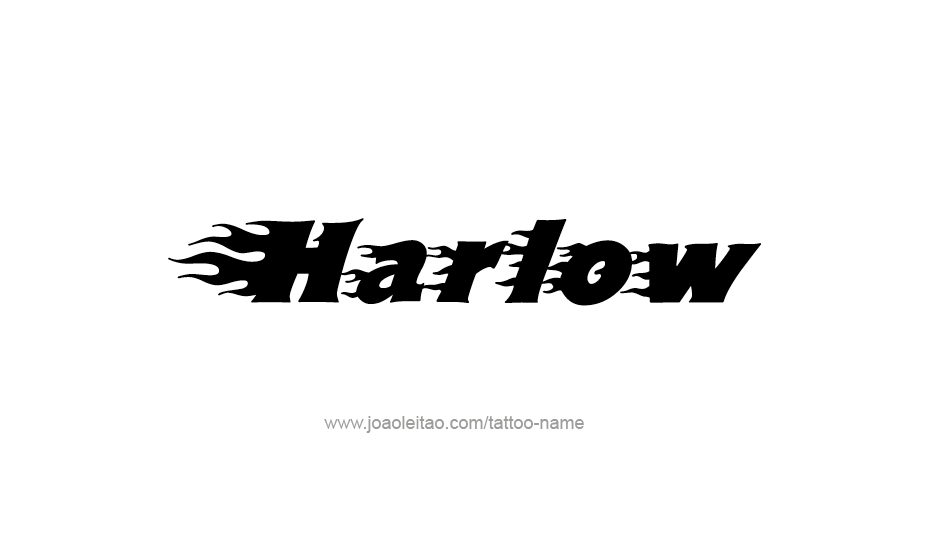 Tattoo Design Name Harlow   