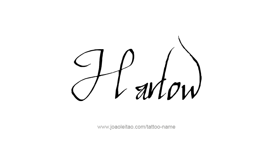 Tattoo Design Name Harlow   