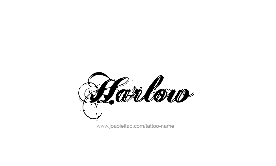 Tattoo Design Name Harlow   