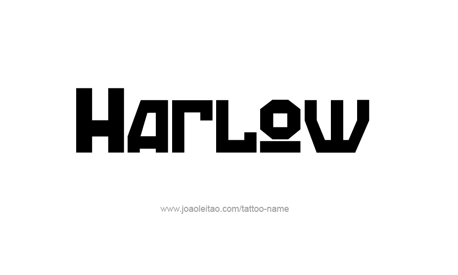 Tattoo Design Name Harlow   