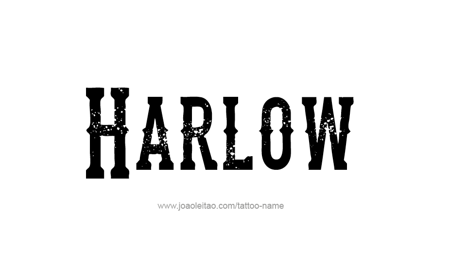 Tattoo Design Name Harlow   