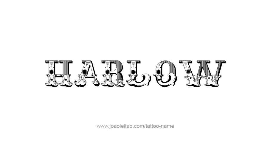 Tattoo Design Name Harlow   