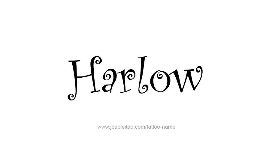 Tattoo Design Name Harlow   