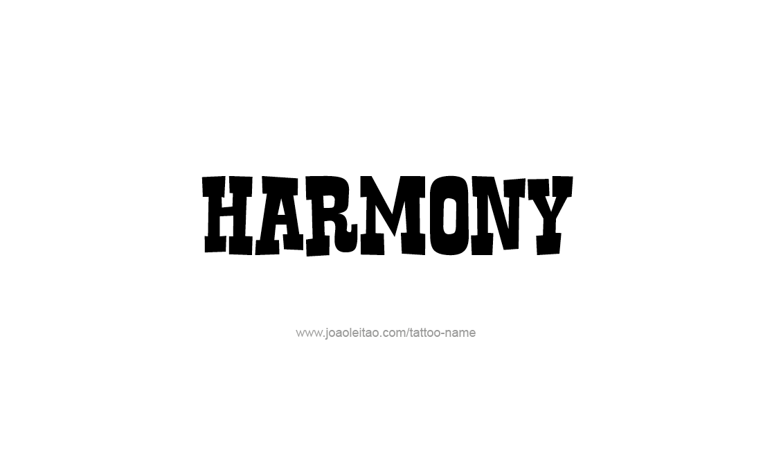 Tattoo Design Name Harmony   