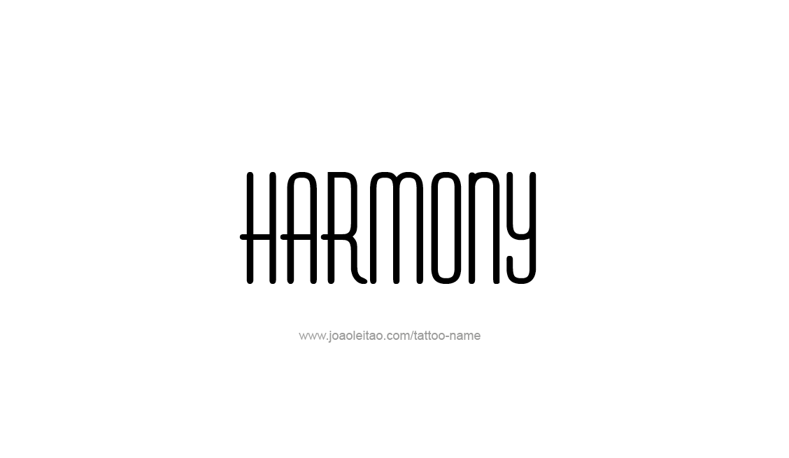 Tattoo Design Inspiration Name Harmony   