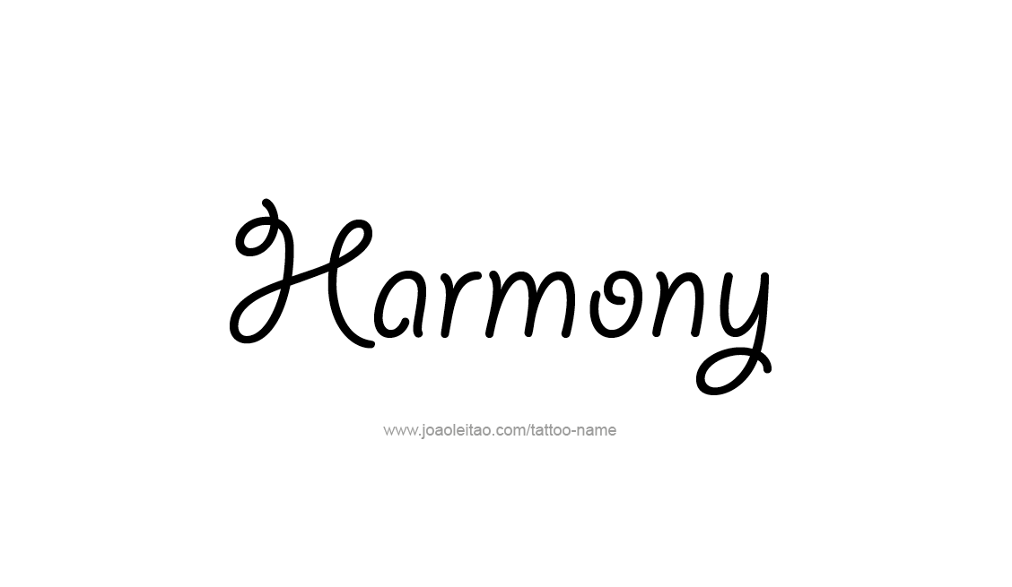 Tattoo Design Inspiration Name Harmony   