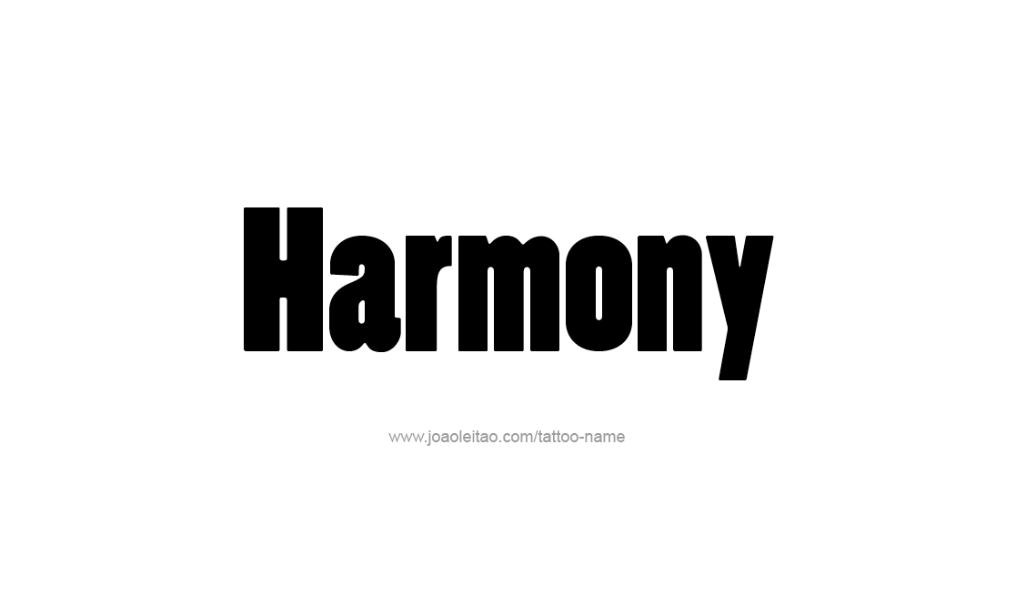 Tattoo Design Inspiration Name Harmony   