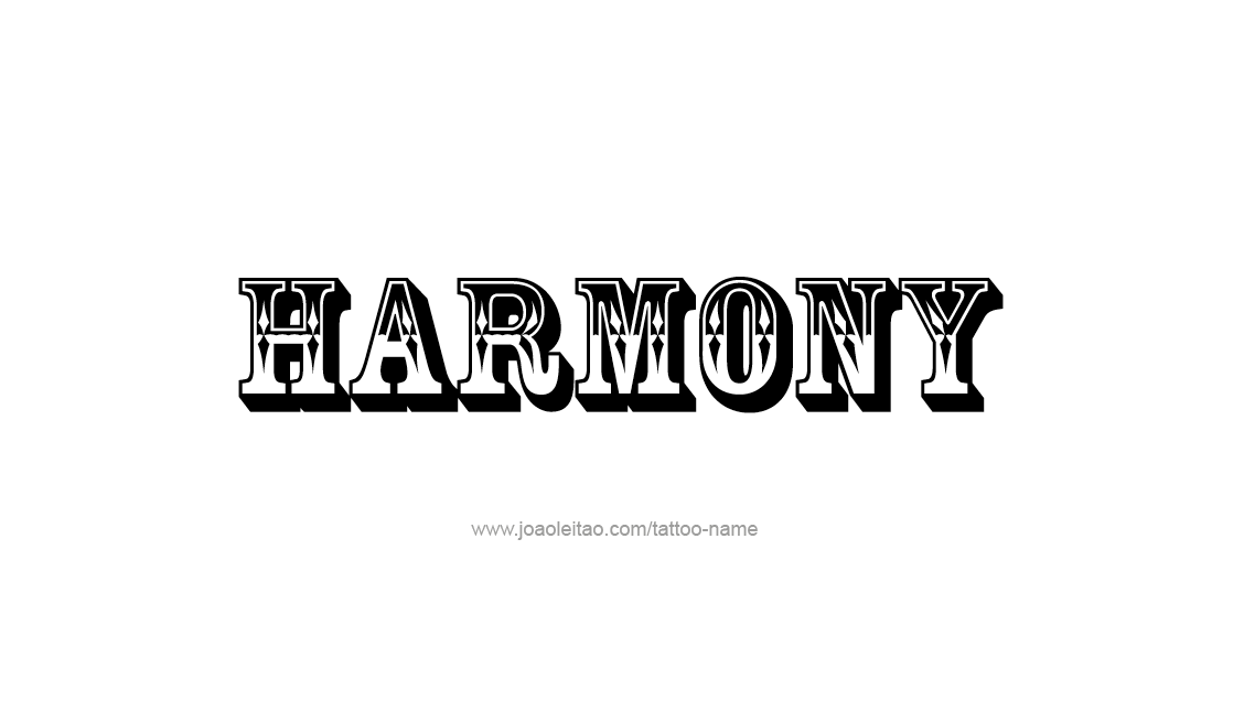 Tattoo Design Inspiration Name Harmony   