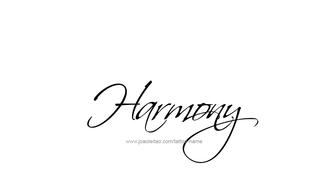 Tattoo Design Name Harmony   