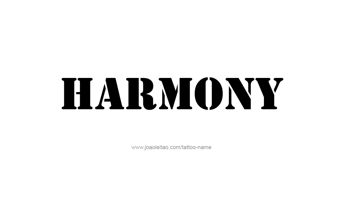 Tattoo Design Inspiration Name Harmony   