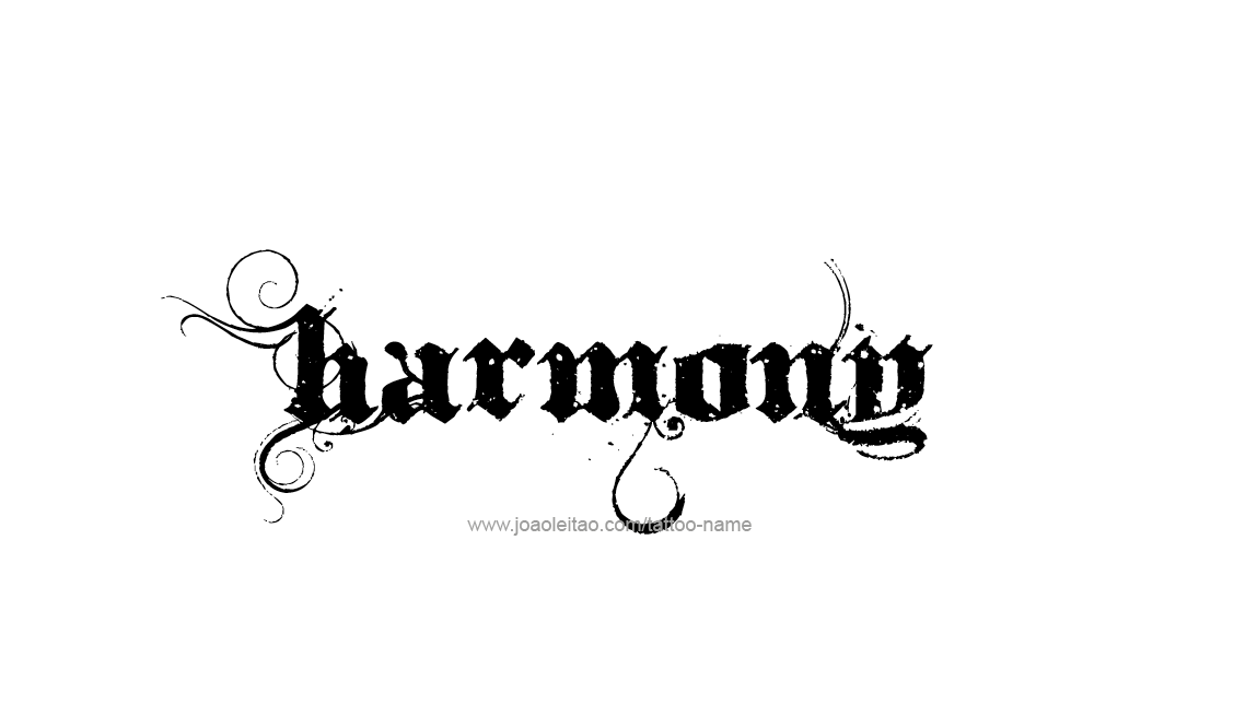 Tattoo Design Inspiration Name Harmony   