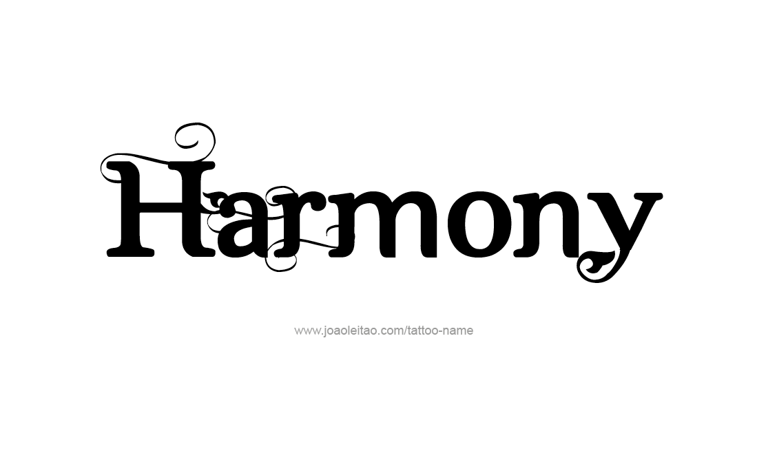 Tattoo Design Inspiration Name Harmony   