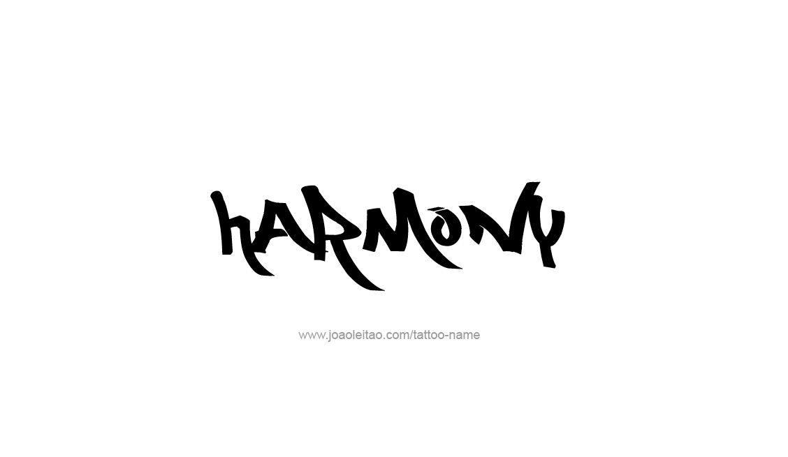 Tattoo Design Inspiration Name Harmony   