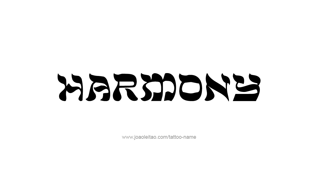 Tattoo Design Inspiration Name Harmony   