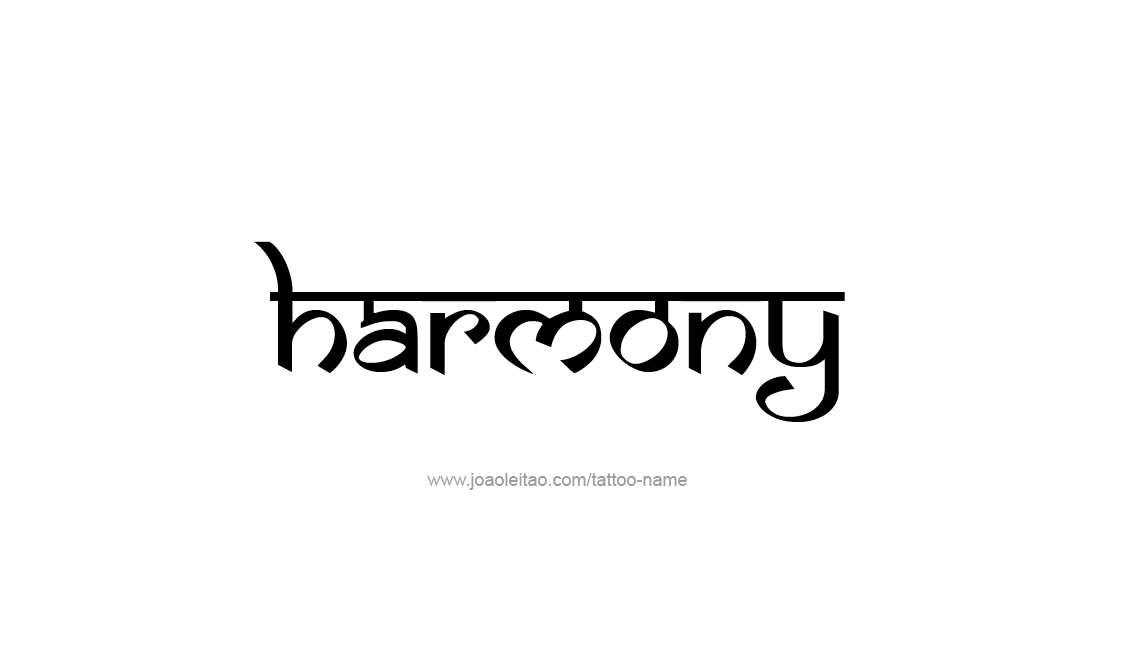 Tattoo Design Inspiration Name Harmony   